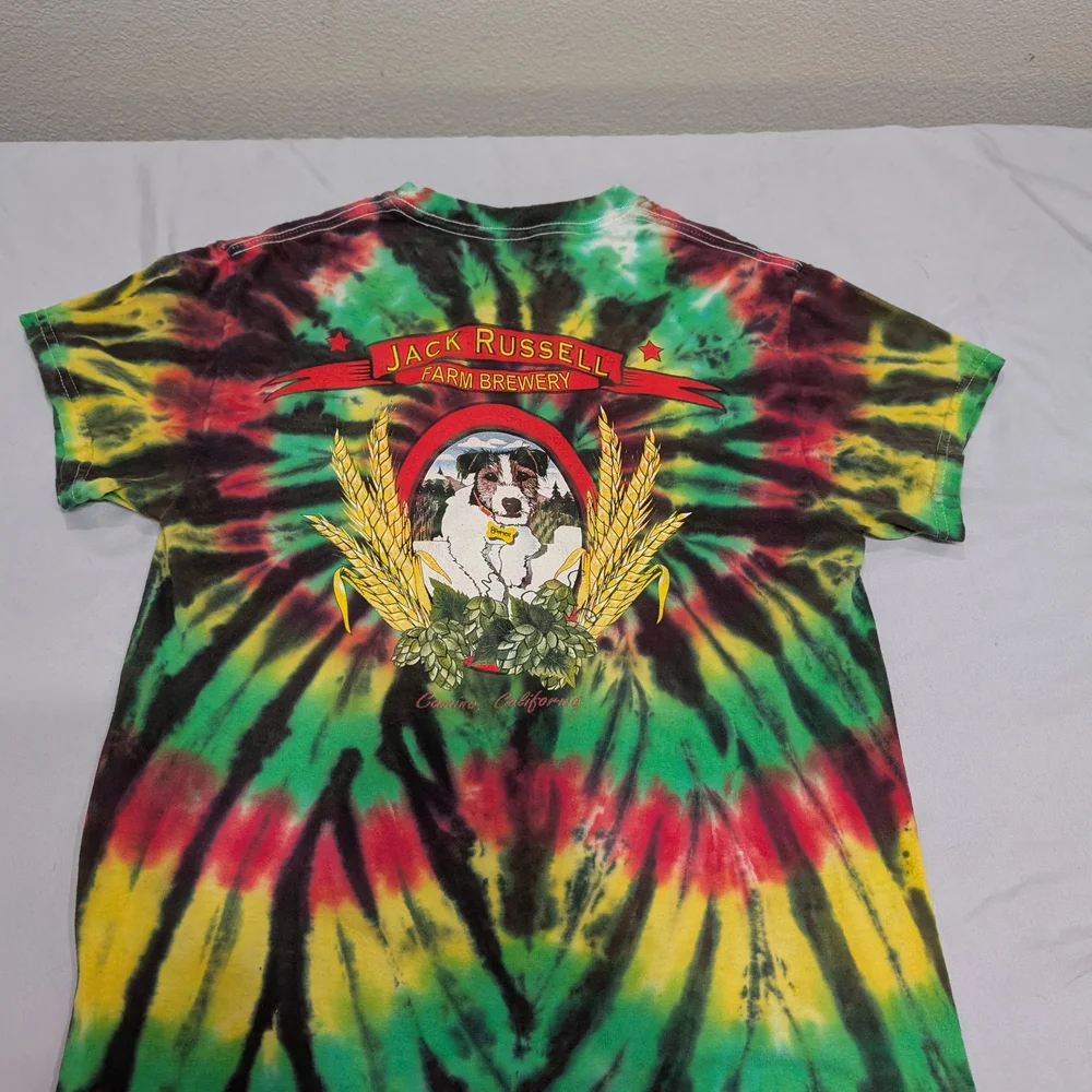 Jack Russell Farm Brewery Tye Dye Tee Size Medium - Picture 3 of 4